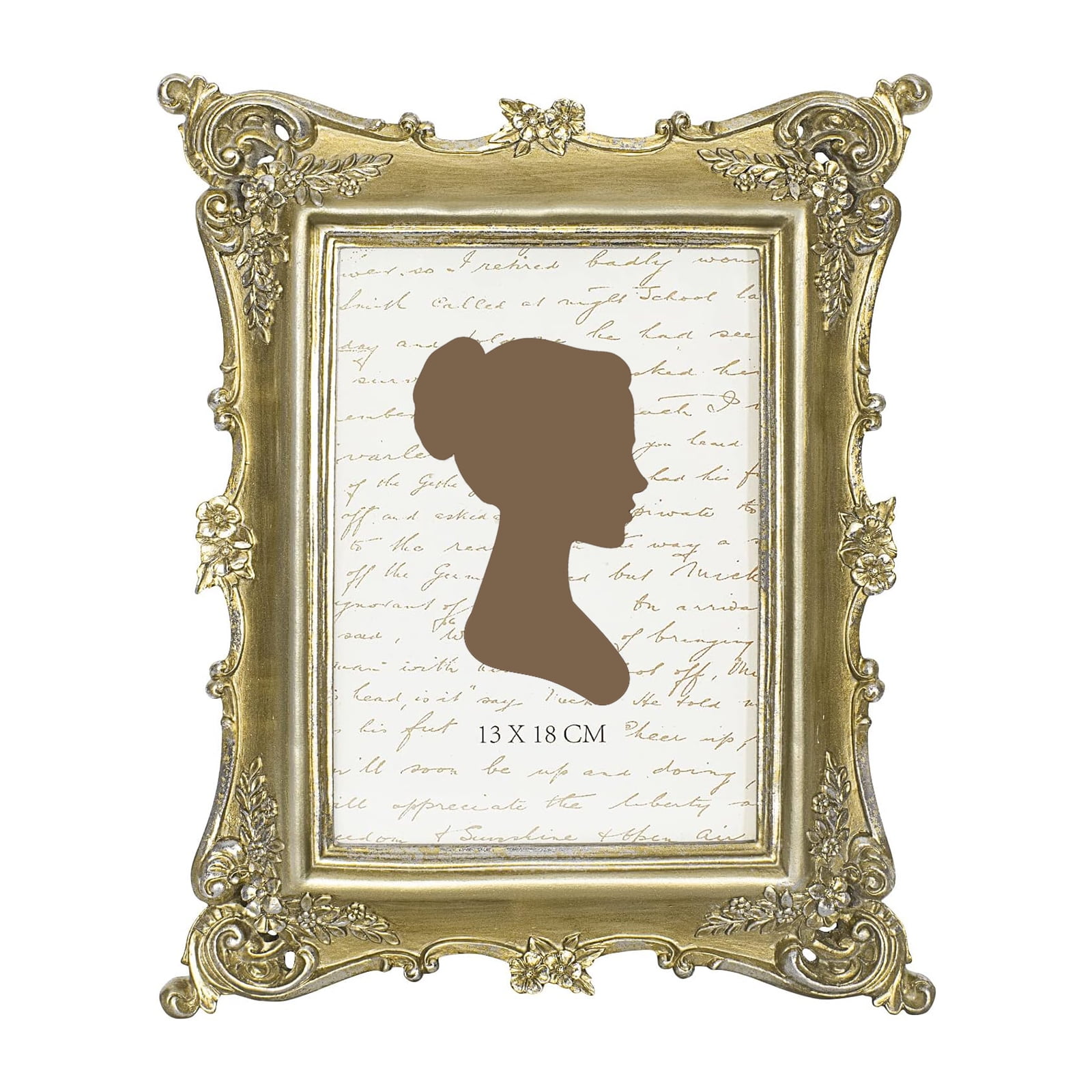 Vintage Gold Polyresin 8x10 Rectangular Picture Frame