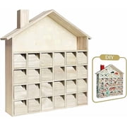 Wooden Christmas Tree Advent Calendar with Drawers, Unfinished DIY Countdown Calendar, Craft Storage Box, Ready to Decorate and Personalize