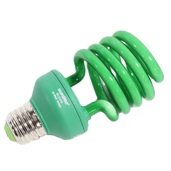 Sunlite 05512 - SL24/G 24W GREEN SWIRL Colored Compact Fluorescent Light Bulb