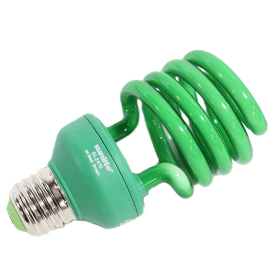 Sunlite 05512 - SL24/G 24W GREEN SWIRL Colored Compact Fluorescent Light Bulb