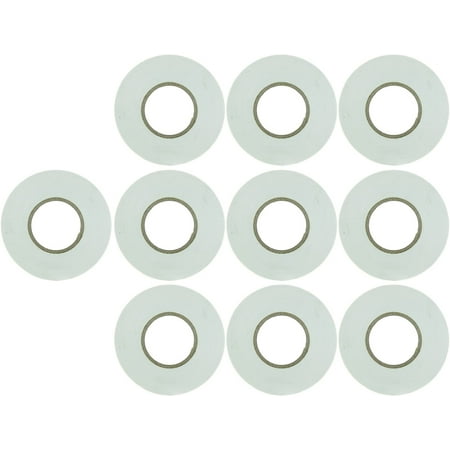Sunlite 10-Pack PVC Electrical Tape 60 Feet x 0.75 Inches, for Splicing, Protecting, and Insulating Wires, Abrasion Resistant, Flame Retardant, Weatherproof, UL Listed, White, 10 Count