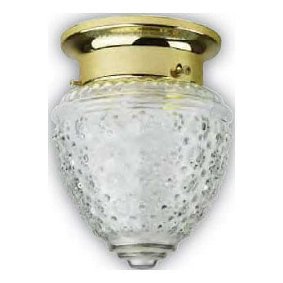 Sunlite 18W Energy Star Polished Brass w/ pineapple shaped glass fixture