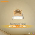 thumbnail image 1 of Sunlite 4" LED Commercial Recessed Round Downlight Fixture, Power Selectable 9W/13W/18W, 2000 Lmns, CCT Switch 27K/30K/35K/40K/50K, 90 CRI, Dimmable, Title-24 Compliant, ETL Listed, 1 of 10