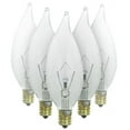 thumbnail image 1 of Sunlite 40025-SU 25-Pack Flame Tip Chandelier Bulbs, 25 Watts, Candelabra Base (E12), 120 Volt, Clear, Incandescent, Dimmable, 32K - Warm White, 1 of 3