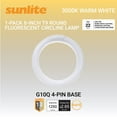 thumbnail image 1 of Sunlite 8" T9 Circline Fluorescent Lamp, 22W, 1250 Lumen, 3000K Warm White, RoHS, G10Q 4-Pin Base, 1 Pack, 1 of 6