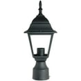thumbnail image 1 of Sunlite 41322-SU Post Mount Carriage Lamp Fixture, Medium Base (E26) Socket, Mounts on 3" Post (Not Included), UL Listed, Black Finish, 1 of 6