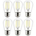 thumbnail image 1 of 6Pk - Sunlite 2w LED Amber S14 String E26 Bae Dimmable 2200K Clear Bulb, 1 of 7