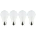 thumbnail image 1 of Sunlite 81026-SU LED A19 Household Light Bulbs, 12 Watts (75W Equivalent), 1100 Lumens, 120 Volt, Medium Base (E26), Non-Dimmable, Frost Finish, UL Listed, 27K - Warm White 4 Pack, 1 of 1