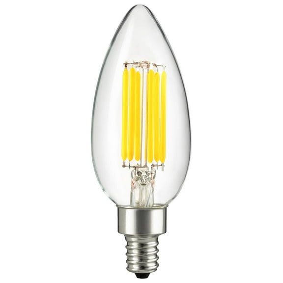 Sunlite 81101-SU 5 Watt Torpedo Tip Lamp Candelabra (E12) Base Cool White 4000K