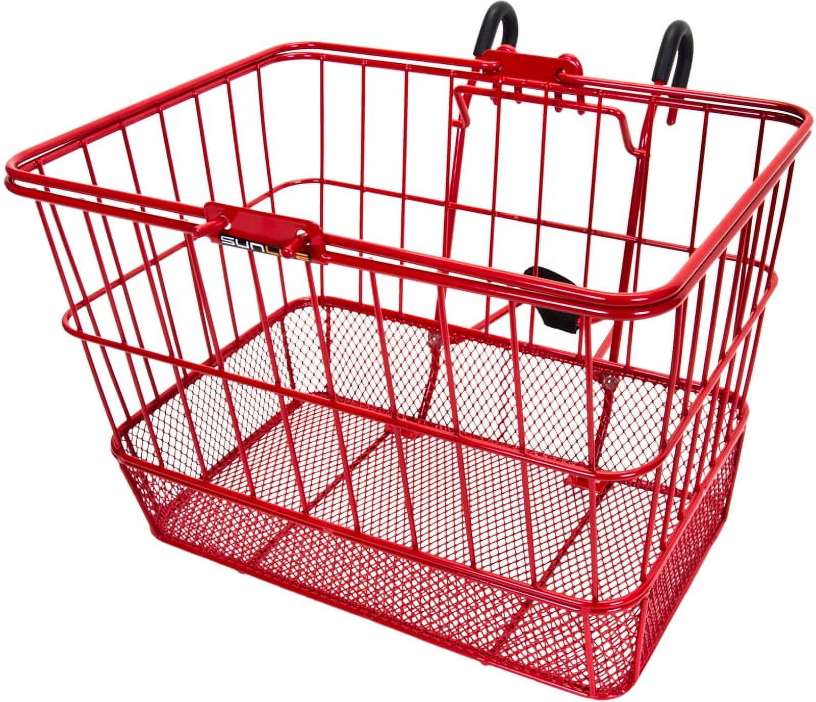 Sunlite Bicycle Front Basket Mesh Lift Off Carrier RED Cruiser Commuter