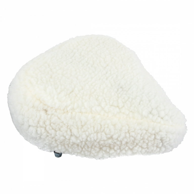 Sunlite Bicycle Fur Saddle Cover White for Cruiser Excercise