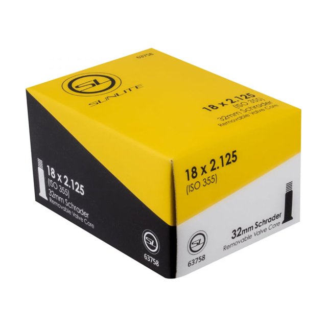 Sunlite Replacement Bicycle Inner Tube 18"x2.125" for BMX and Mountain