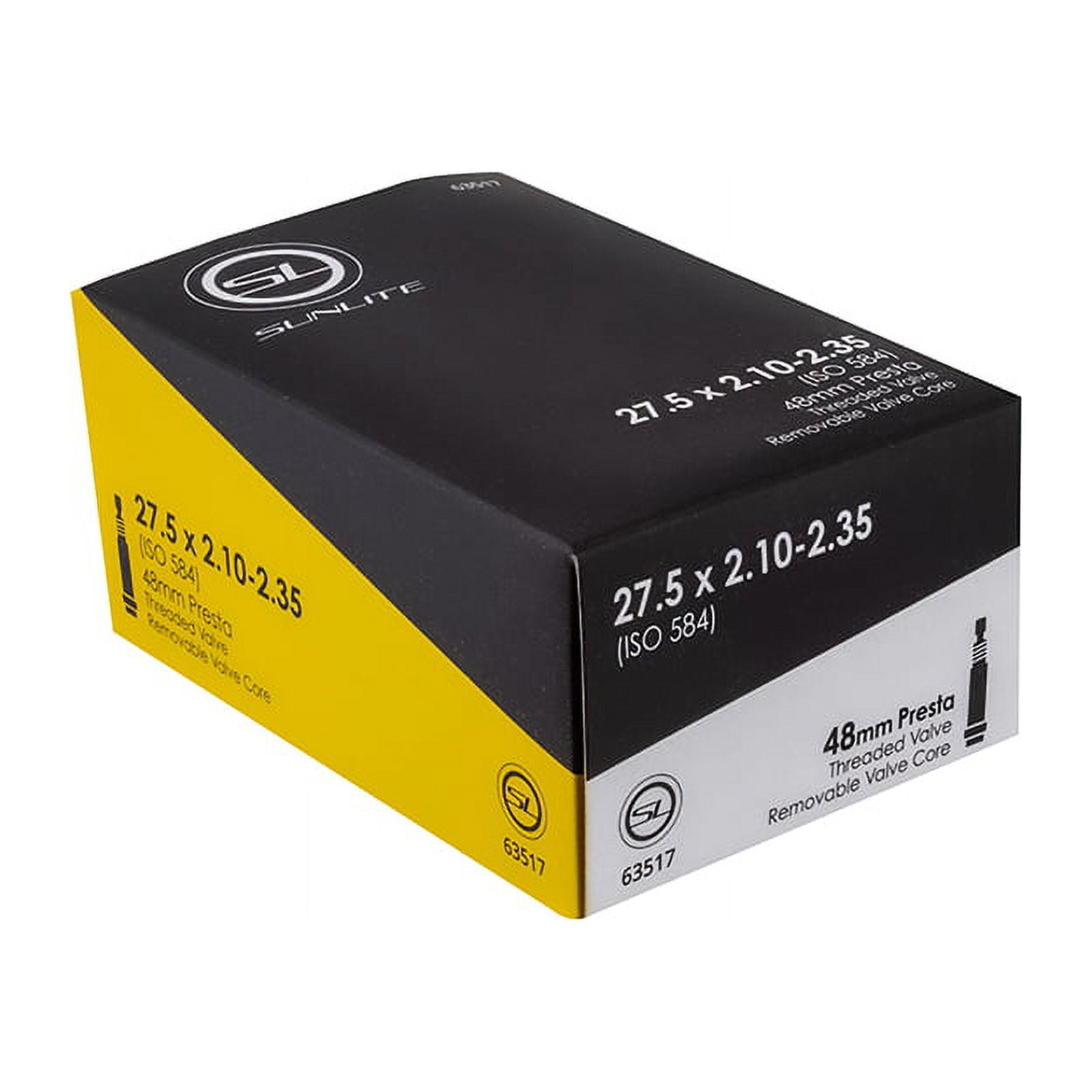 Sunlite Bicycle Inner Tube 650B Mountain 27.5 x 2.10 2.35mm Presta Valve 48mm Walmart