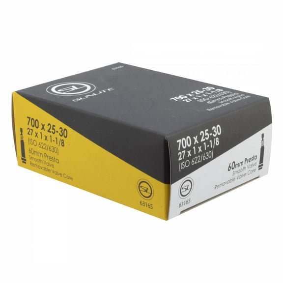 Sunlite Bicycle Inner Tube 700x25-30c Presta Valve 60mm Road Track Fixed Gear