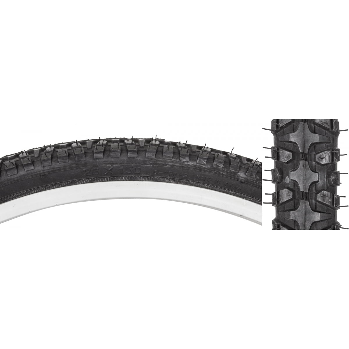 Pneu Vélo Sunlite City Slick - 26x1,5, Noir, Pliable, K154 FIL