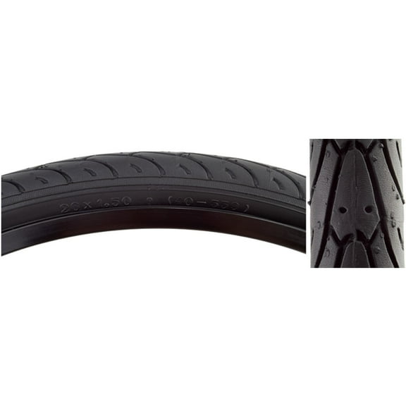 SUNLITE TIRE SUNLT 26x1.5 BK/BK CITY SLICK II FOLD-CB/30 85psi