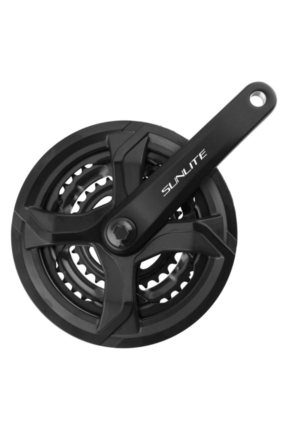 SUNLITE Alloy Triple CRANKSET SUNLT CITY 170x48/38/28 SQ 7/8s w/CG BK/BK