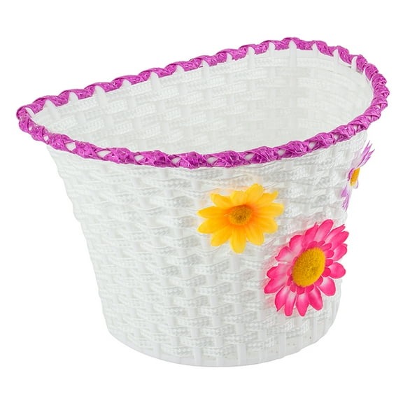 Sunlite Classic Flower Basket White Synthetic 10x6.5x6.25`
