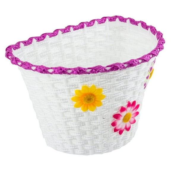 Sunlite Classic Flower Basket White Synthetic 11x8x7.25`