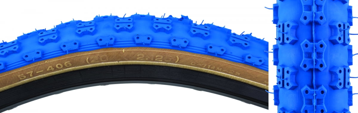 Pneu BMX Sunlite Comp III 20X2.125 Bleu/Tan Fil (57-406 ISO) Classique