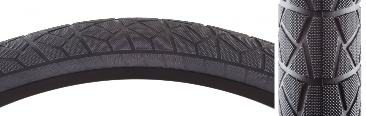 Vee Tire Speedster 20x1-3/8 Foldable BMX Tire - LSG Compound, 110 PSI, 90 TPI, Black/Tan For Racing & Urban Riding