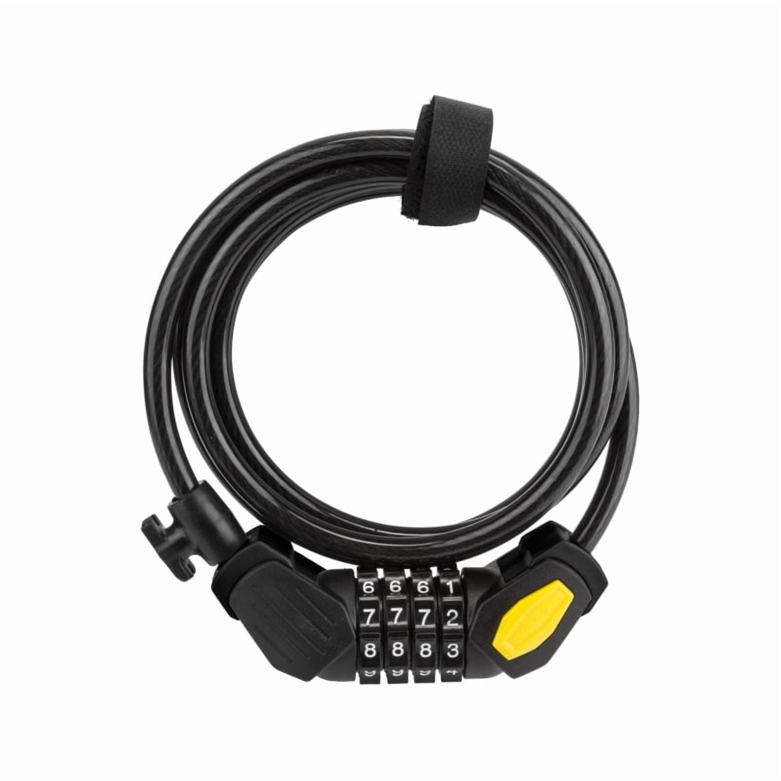 Sunlite Defender Combo Cable Lock 8mm 6`/183cm Heavy Duty Self Coiling