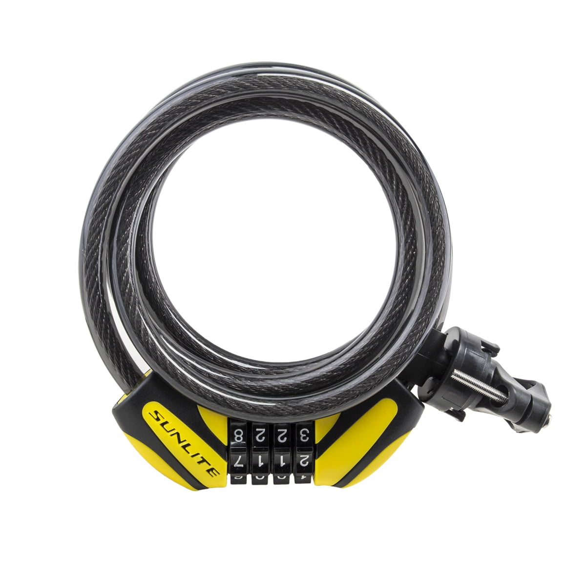 Sunlite Defender D1 Combo Lock 10mm 6`/183cm Bracket Included Resettable