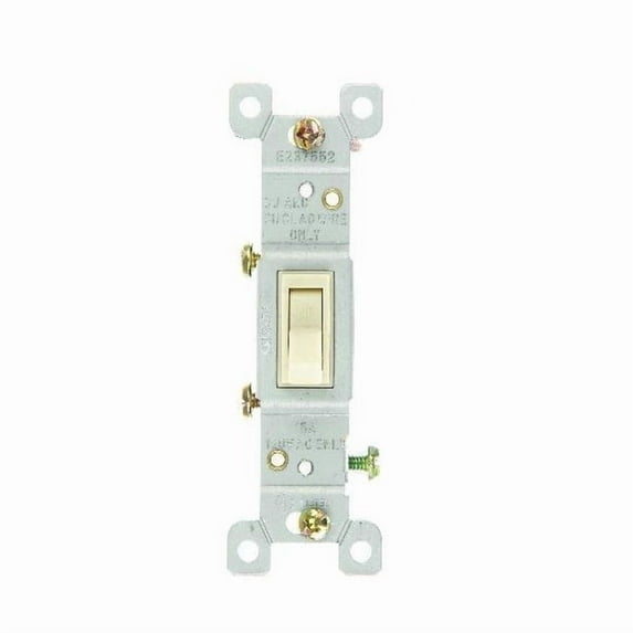 Sunlite E506/CD On/Off Grounded Toggle Switch, Ivory