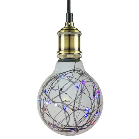 Sunlite G25 Globe Shaped Bulb, 30 Twinkling + Color Changing LED Fairy Lights Inside, Medium (E26) Base, Decorative, Party, Holiday, Kids Room, Patio Lights