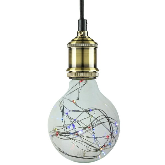 Sunlite G30 Globe Shaped Bulb, 30 Twinkling + Color Changing LED Fairy Lights Inside, Medium (E26) Base, Decorative, Party, Holiday, Kids Room, Patio Lights