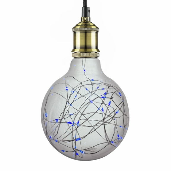 Sunlite G40 Globe Shaped Bulb, 40 Blue LED Fairy Lights Inside, Medium (E26) Base, Decorative, Party, Holiday, Kids Room, Patio Lights