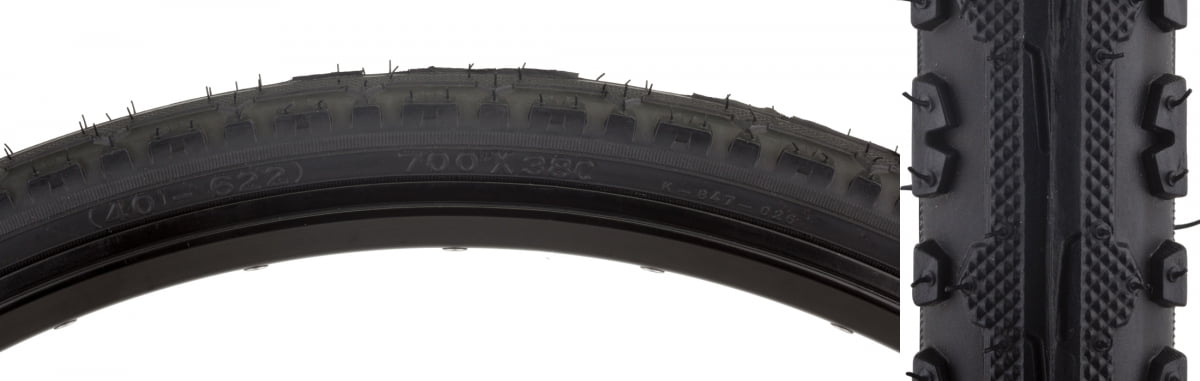 Sunlite K847 Hybrid Kross Plus Tire 700x38c Black Wire Bead 75psi Commuter City