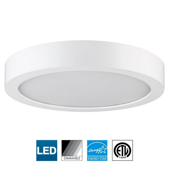 Sunlite LED 9-Inch Round Surface Mount Ceiling Light Fixture, 19 Watts, Dimmable, 3000K Warm White, Energy Star Certified
