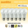 Sunlite LED A15 Appliance Clear Light Bulb, 6 Watts (40W Equivalent