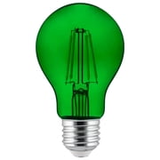 Sunlite LED Filament A19 Green E26 Base 4.5W 60W Equivalent Dimmable Light Bulb, 2 Count
