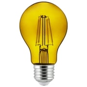 Sunlite LED Filament A19 Yellow E26 Base 4.5W (60W Equivalent) Dimmable Light Bulb, 2 Count