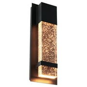 Sunlite LED Outdoor Raindrop Wall Sconce Light Fixture, 12 Watts (60W=), 600 Lumens, Color Selectable 30K/40K/50K, Dimmable, 120 Volts, ETL Listed, Black, For Patios, Garage & Entryway Use