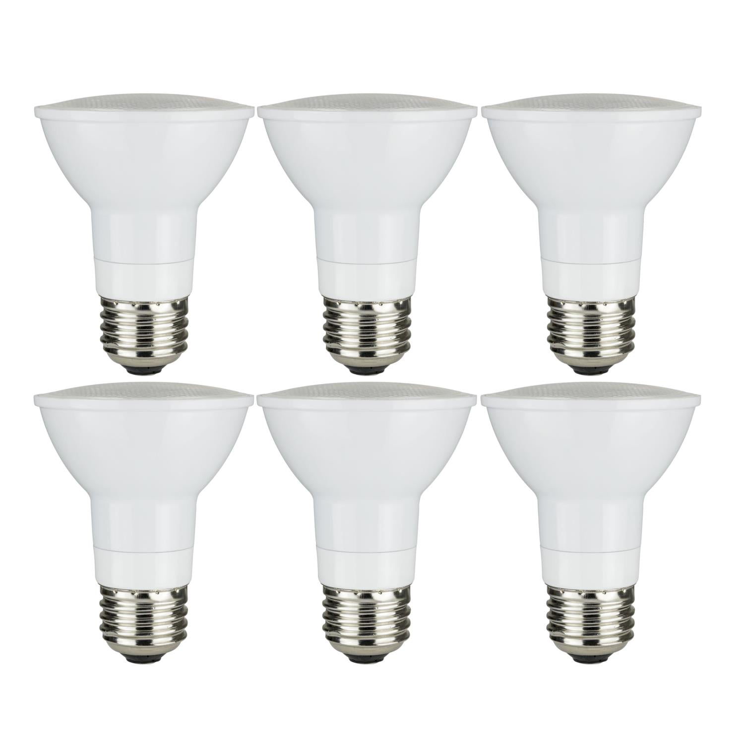 Sunlite LED PAR20 Reflector HE Series 7.5W (50W Equivalent) Bulb Medium (E26) Base, Warm White 6 Pack