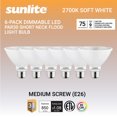 thumbnail image 1 of Sunlite LED PAR30 Short Neck Flood Light Bulb, 9 Watts, (75W Equivalent), 850 Lumens, Medium Screw (E26) Base, Dimmable, ETL Listed, 2700K Soft White, 6 Count, 1 of 5