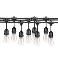 thumbnail image 1 of Sunlite 48ft Outdoor String Lights, 1.5W Commercial Grade, Waterproof, Linkable Strands, UL Listed, 15 Hanging Sockets, Shatterproof LED Edison Bulbs Included, 2700K Soft White, 1 of 5