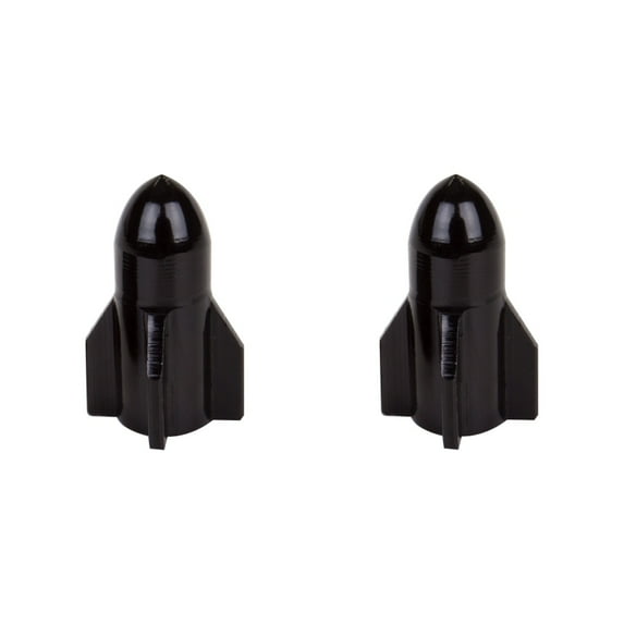 Sunlite Rocket Top Short Valve Caps Short Black SV