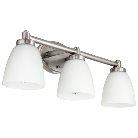Sunlite Sconce Vanity Light Fixture, Bell-Shaped Frosted Glass, Brushed Nickel