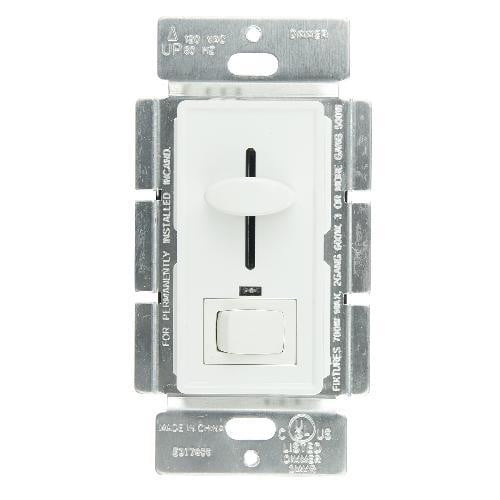 Sunlite Slide Dimmer with On/Off Switch 700w 120v, White