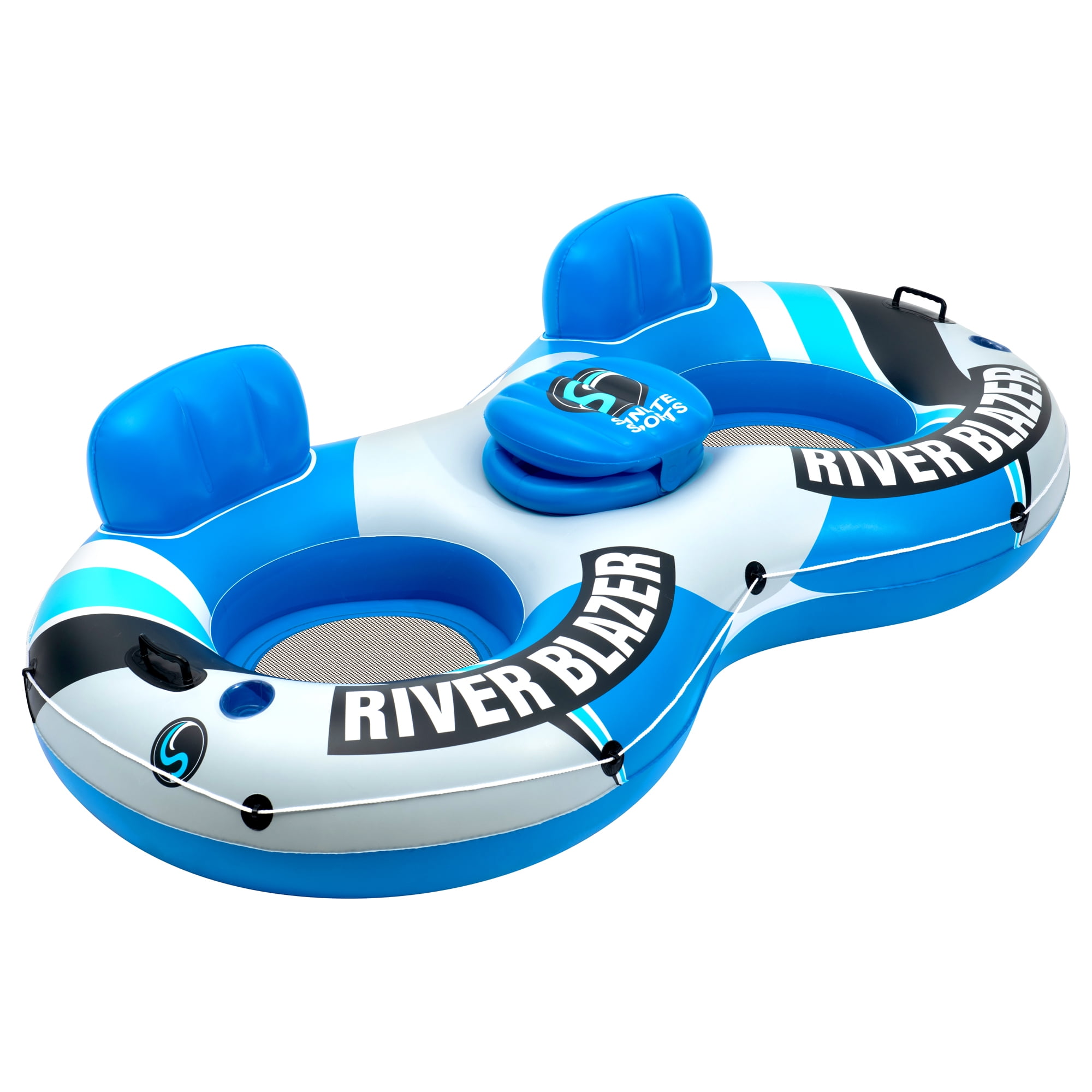 Sunlite Sports 2-Person River Raft Heavy Duty Inflatable, Water Float To  Lounge Above Lake and River, Outdoor Water Tube Sport Fun, Recreational  Use