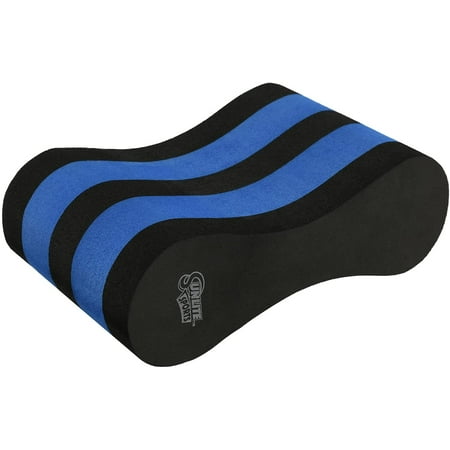 Sunlite Sports 9.5" EVA 5-Layer Pull Buoy Leg Float - Pool Training Aid, Legs and Hips Support for Adults, Kids, and Beginners, for Swimming Stroke (Black/Blue)