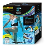 Sunlite Sports Aqua Fitness Complete Bundle With Instructional Videos, Water Dumbbell Weights, Soft Padded, Water Aerobics, Aqua Therapy, Pool Fitness, Water Exercise