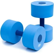 Sunlite Sports High-Density EVA-Foam Dumbbell Set - Soft Padded - Water Aerobics, Aqua Therapy, Pool Fitness, Water Exercise (Blue Large)