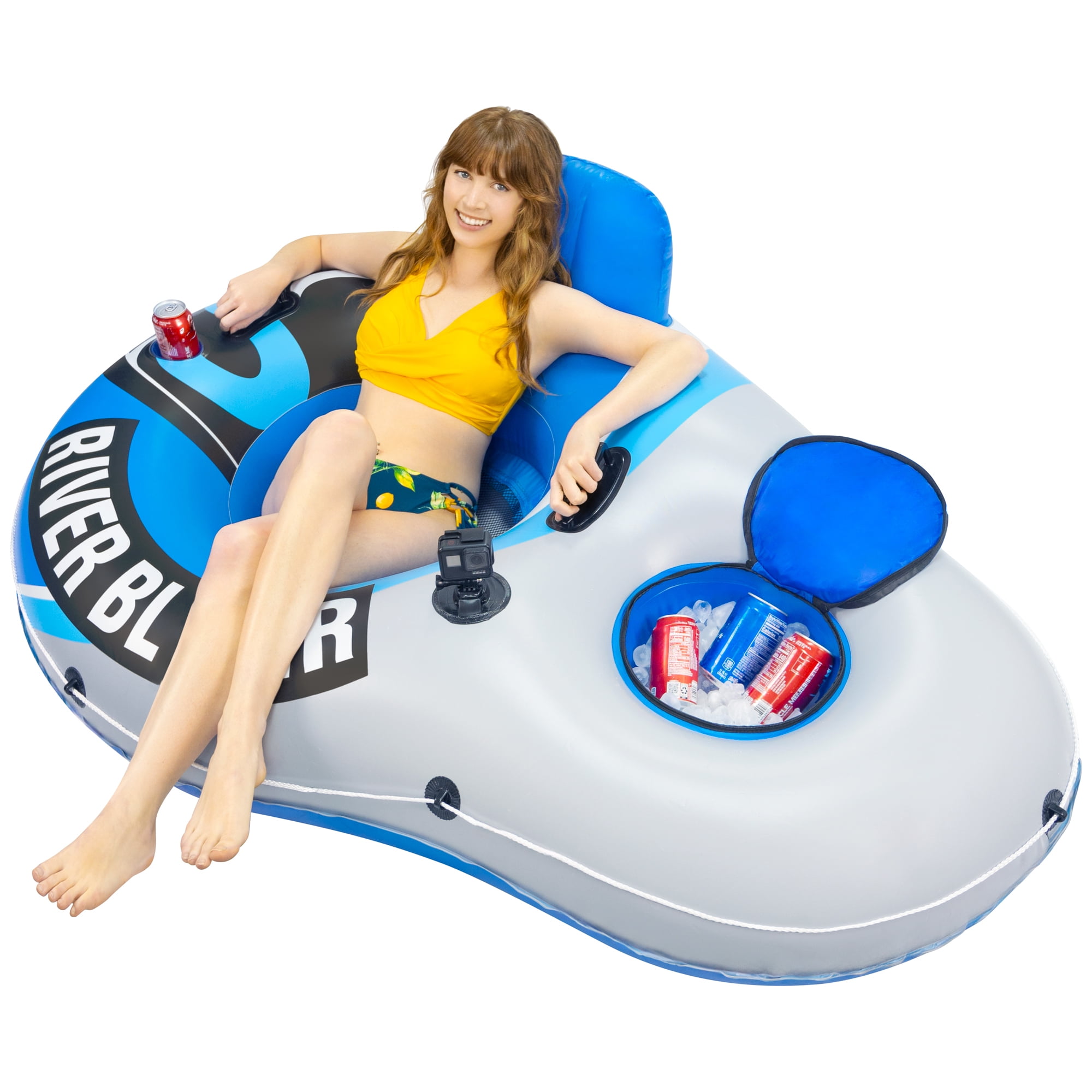 Sunlite Sports River Raft with Cooler and Storage Compartment