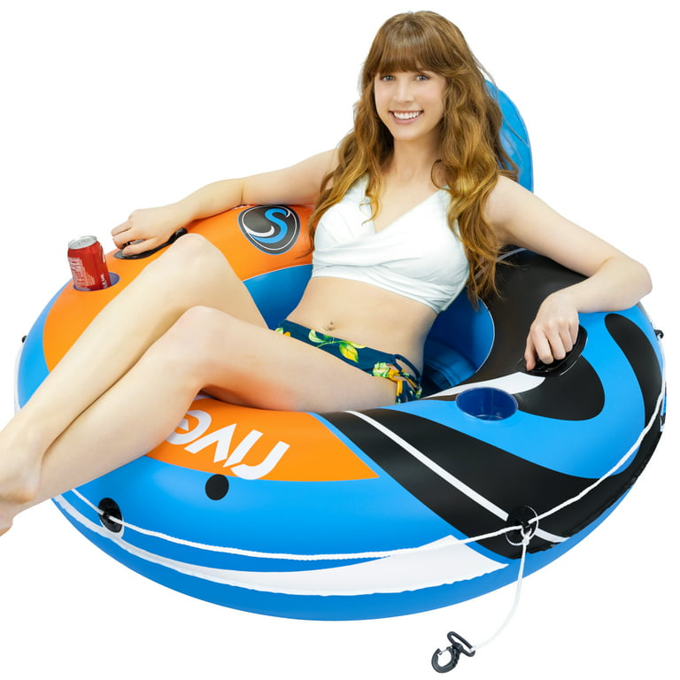 Sunlite Sports River Raft Heavy Duty Inflatable 49 Inch, Water