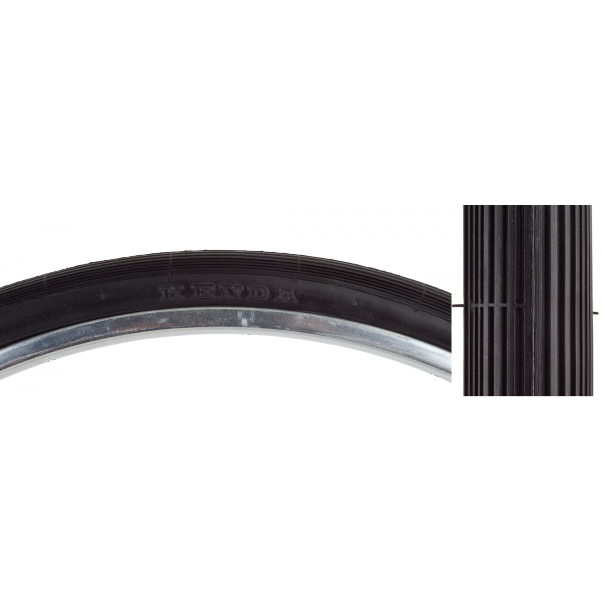 Kenda K40 Street Pneu, 26 x 1–3/8 wire Noir/jaune Peau